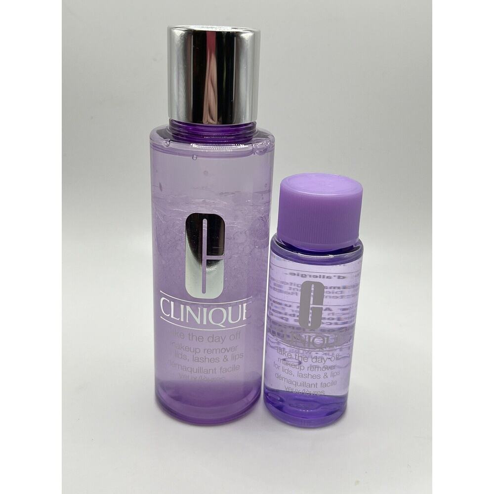 2 Clinique Take the Day Off Makeup Remover for Lids, Lashes & Lips 4.2 Oz 1.7 Oz